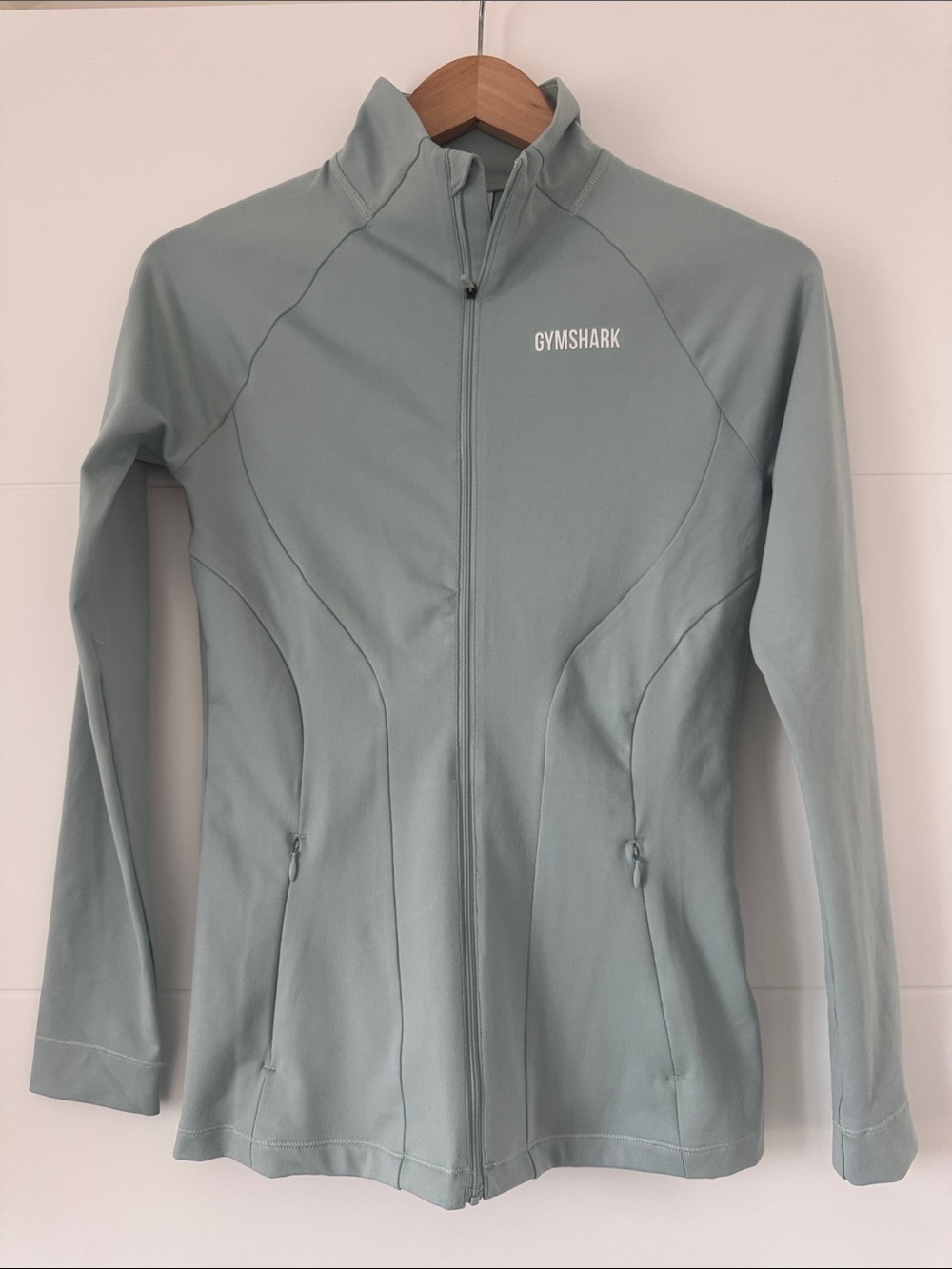 Gymshark Women's Sage Green Full-Zip Utility Jacket